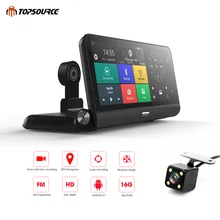 

TOPSOURCE Car DVR 4G 8" Android 5.1 Car Camera WIFI 1080P Video Recorder Registrar Dash Cam DVR Parking Monitoring T78 1GB 16GB