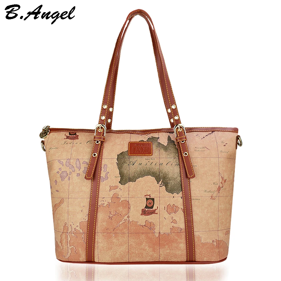 

Women map bag vintage handbag luxury handbags women bags designer retro bags handbags women famous brands purse tote bag women