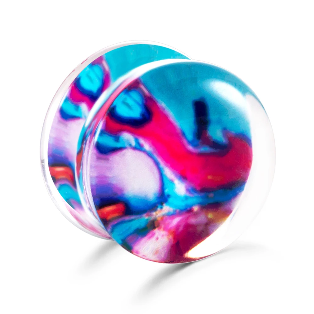 JUNLOWPY Mix 6 16mm Wholesale Acrylic UV Ear Gauges Flesh Plugs Tunnels