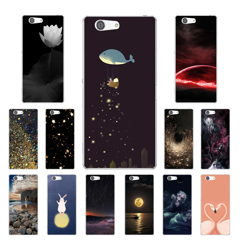 for Sony Xperia Z3 Compact Mini M55W D5803 D5833 Cover Silicone Golden Printing Z3Compact/Z3Mini Phone Cases |