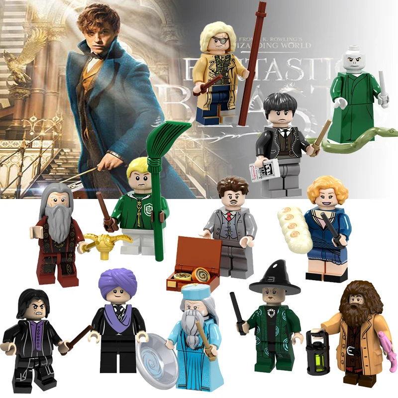 

For Single Sale Harry Magic Series Figures Hermione Granger Lord Voldemort Ron Draco Dobby Malfoy Beasts Set Building Blocks