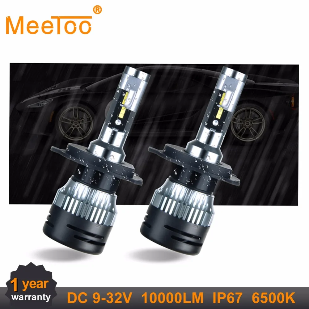 

2Pcs MeeToo H7 LED H4 Auto Car Headlight 9005 9006 H3 H15 H8 H9 H11 9004 9007 9012 LED H1 IP67 50W 10000LM 6500K Automobile Bulb