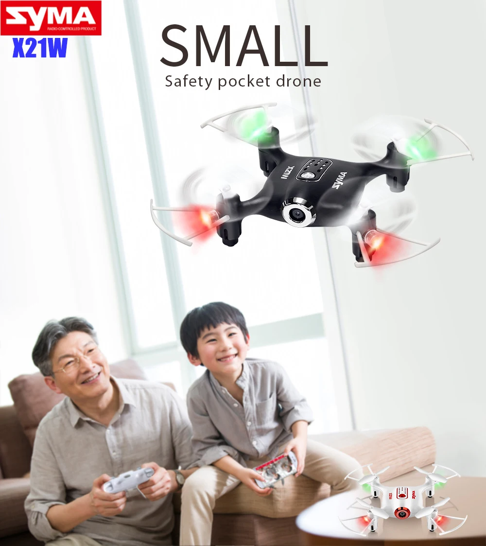 SYMA X21W Радиоуправляемый Дрон Wi-Fi камера 720P FPV мини Квадрокоптер 2 4 ГГц 4CH RC вертолет