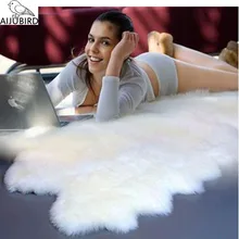Австралийский овечья кожа ковер из чистой шерстяной спальни бытовой шерсти и меха интегрированный Противоскользящий кровать одеяло ковер коврик для дома