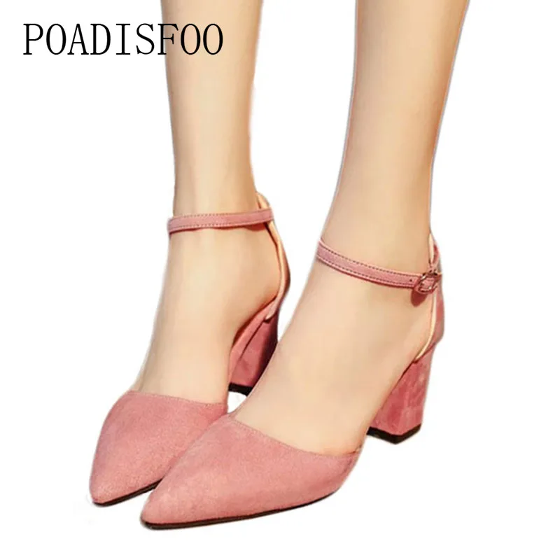 

2018 Women sandals hollow rough with sandals female summer pointed high heels cross straps simple sexy women shoes .DFGD-168
