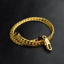 Популярный бренд золотой браслет дизайн 5 мм Ювелирные Изделия Ручной Работы 18 К Классический слинг цепь