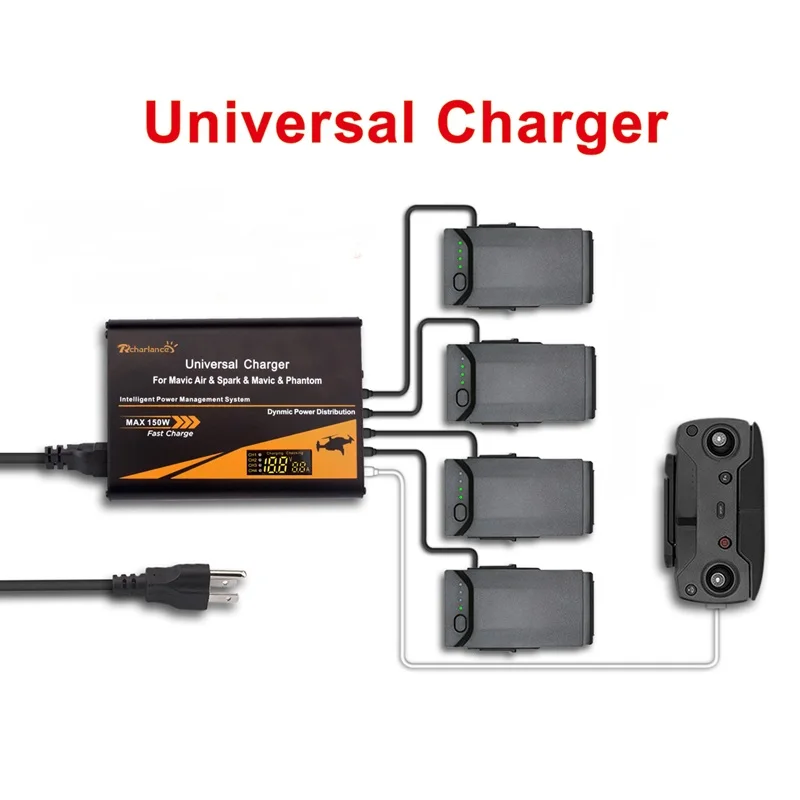 

5 in1 Multi Battery Charging Hub Intelligent Battery Charging tools for DJI Mavic Air Spark RC Drone Accessories