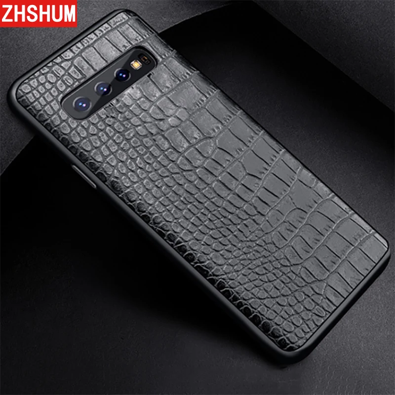 

Luxury PU Leather Case For Samsung Galaxy S10 S10e Plus S9 Crocodile Pattern Soft Case Back Cover for Galaxy Note 9 8 S8 plus+ S