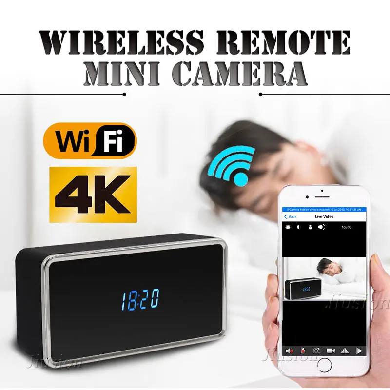 

Super HD Mini Wifi Mini Camera 4K Micro Cam Table Clock Night Vision Motion Sensor Video Audio Recorder IP Camcorder Webcam