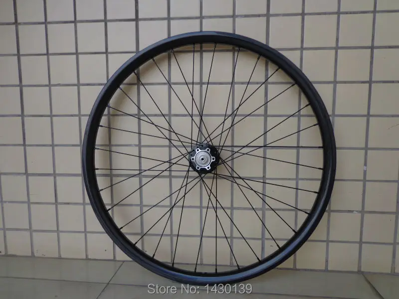 Discount New 26" Mountain bike clincher rim 3K full carbon wheelset disc brake 26 inch carbon bicycle wheelset 26er MTB bike parts 9