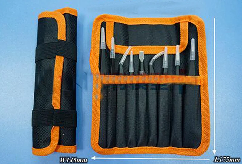 

1set 9in1 Tweezers Kits for FPV RC Tools Pointed/Bend/Chamecephaly Spare Parts Accessories