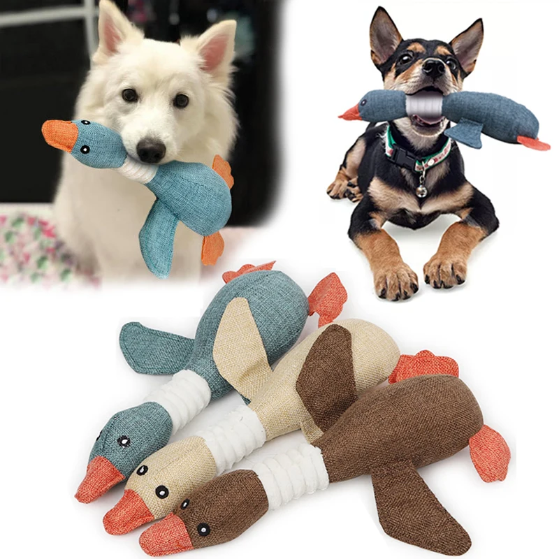 

Dog Toys for Aggressive Chewers Indestructible Large Breed and Squeaky Goose for Large Small Medium Dogs