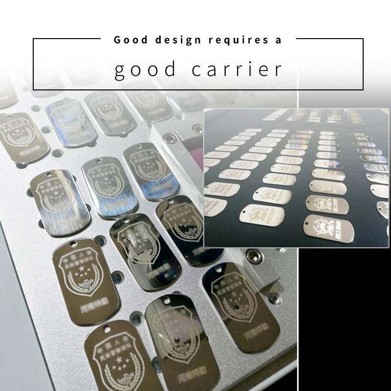 100% Dogtag для мужчин из нержавеющей стали пустая металлическая бирка военная