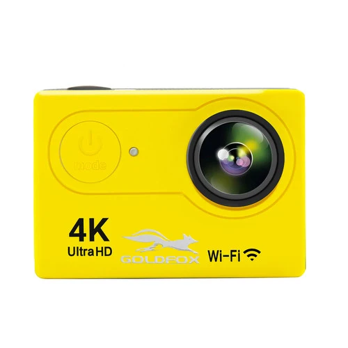 H9 экшн-камера Full HD 4K 25FPS Wi-Fi 2," экран мини-камера с защитным корпусом Go Водонепроницаемая pro спортивная DV камера поддержка 32G TF карта - Цвет: Цвет: желтый