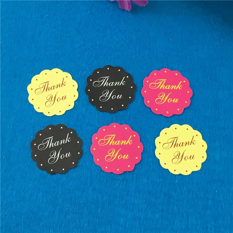 

5000Pcs/Lot Thank You Stickers Paper Packing Labels Sticker DIY Gift Sticker Labels Mix Colors Sealing Self adhesive Baking