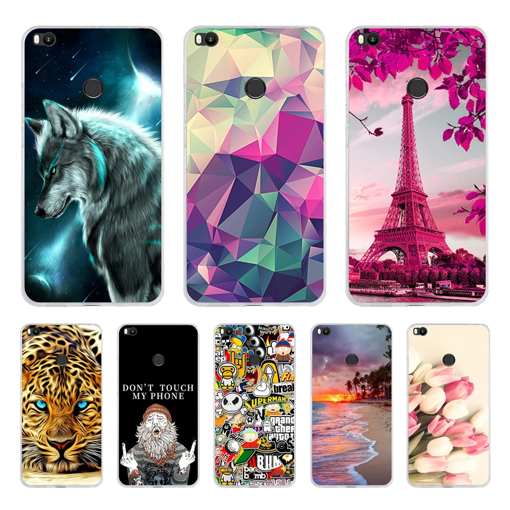 

For Xiaomi Mi Max2 Case Scenery Cover Silicone Coque for Xiaomi Mi Max 2 Cover Phone Cases for Xiomi Mi Max 2 Fundas 6.44" Bags