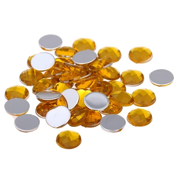 

Craft Art DIY Stones 14mm 1000pcs Round Gems Flatback Earth Facets Acrylic Rhinestone Strass High Shine Nail Art Stones