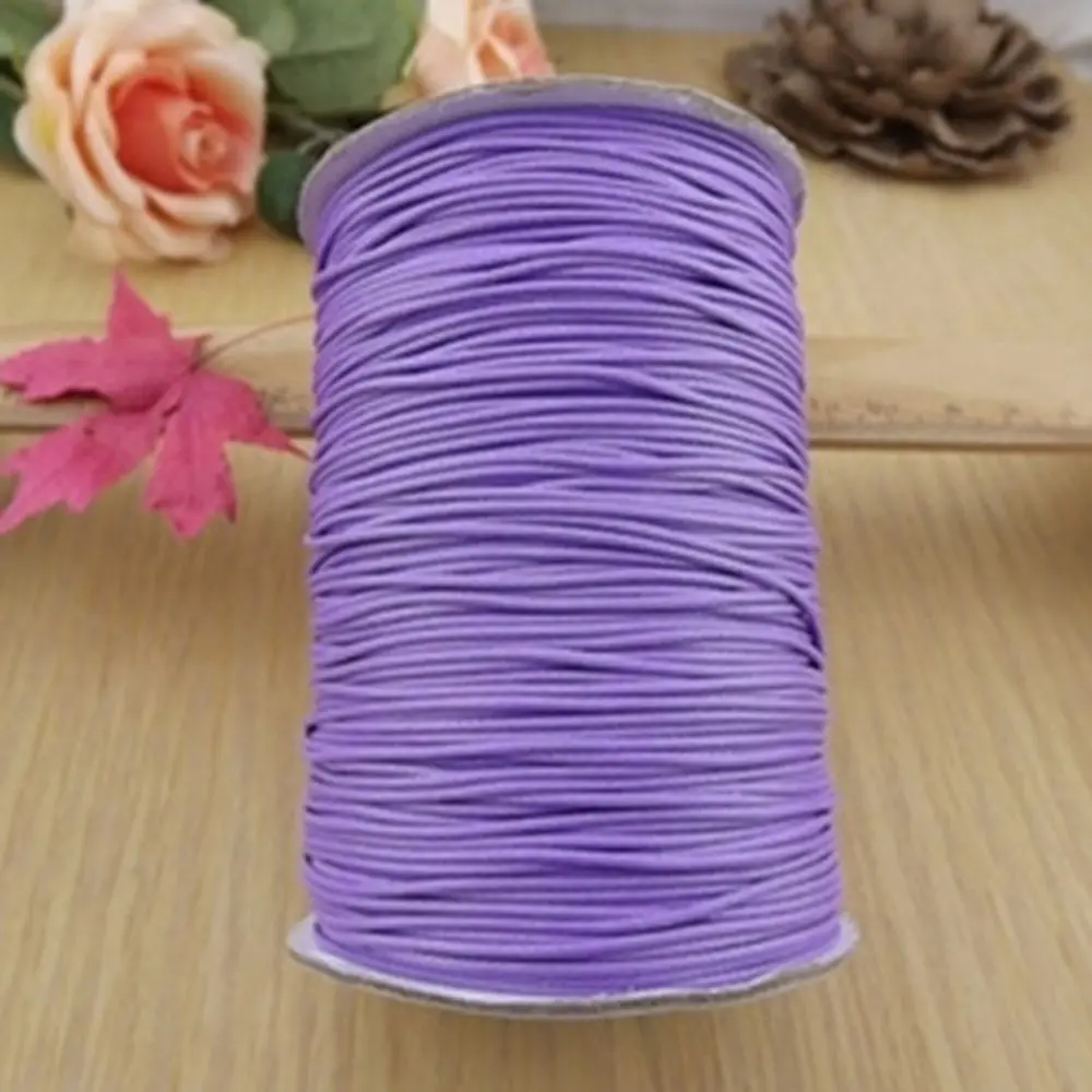 NEW 10 Meters 1mm 1.5mm Waxed Cotton Cord Waxed Thread Cord String Strap Necklace Rope Bead DIY Jewelry Making for Bracelet - Цвет: Лиловый