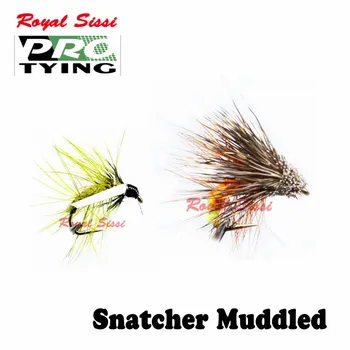 

Royal Sissi 2 optional styles fly fishing snatcher flies 6pcs/box 14#olive hares or12#fiery brown muddled surface artificial fly