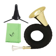 LADE Bb Messing Jagd Horn mit Tragen Tasche Stehen Reinigung Tuch Musical instruments professionelle