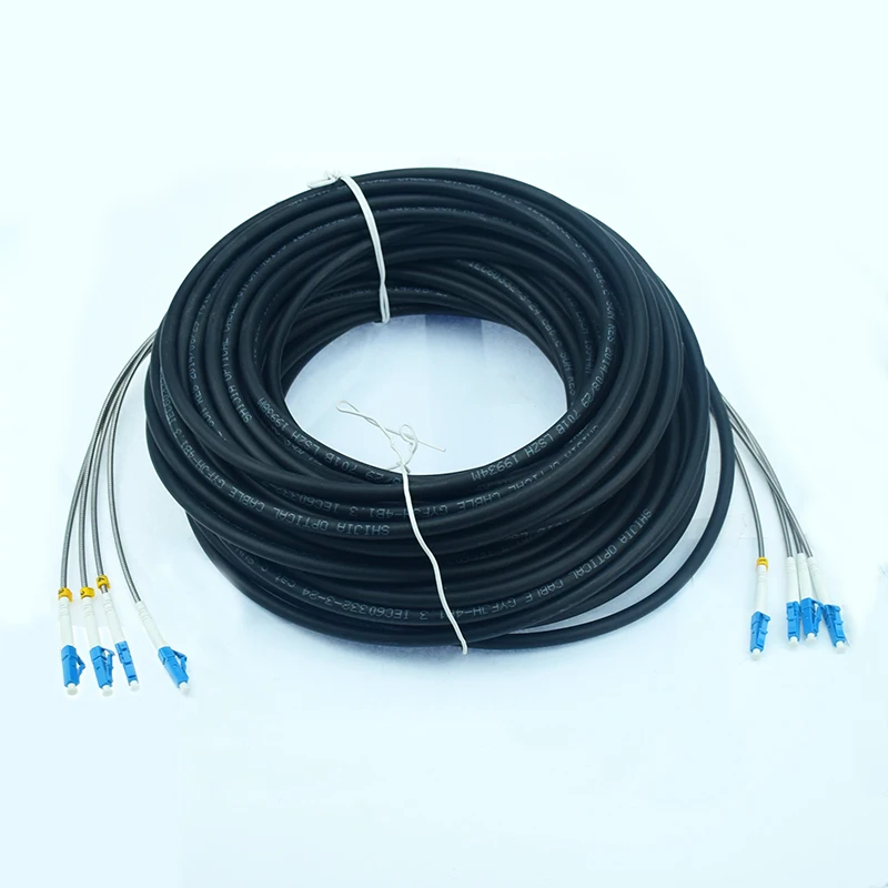 100 м LC UPC 4 ядро базовая станция волоконно-оптический кабель 4 ядра полевой волоконный кабель FTTA волокно для тары дальний волоконно-оптический патч-корд кабель