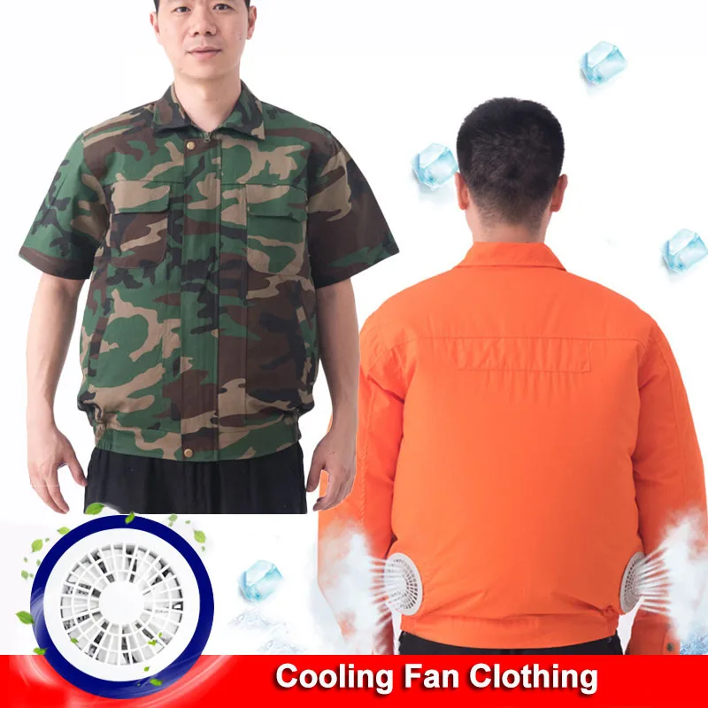 

Summer Cooling Air Conditioning Clothes Charging with Fan Clothing Outdoor Welder Working Long / Short Sleeve Fan Jackets