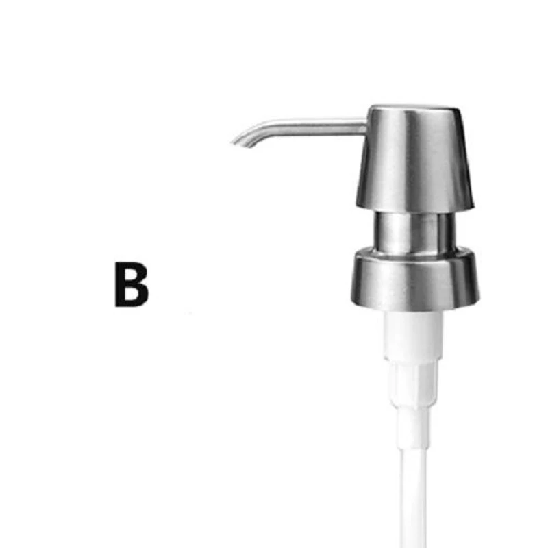 1 шт. Сменный 304 нержавеющая сталь диспенсер для жидкого лосьона ванная комната мыло шампунь насос головка банка трубка аксессуары для ванной комнаты - Цвет: B