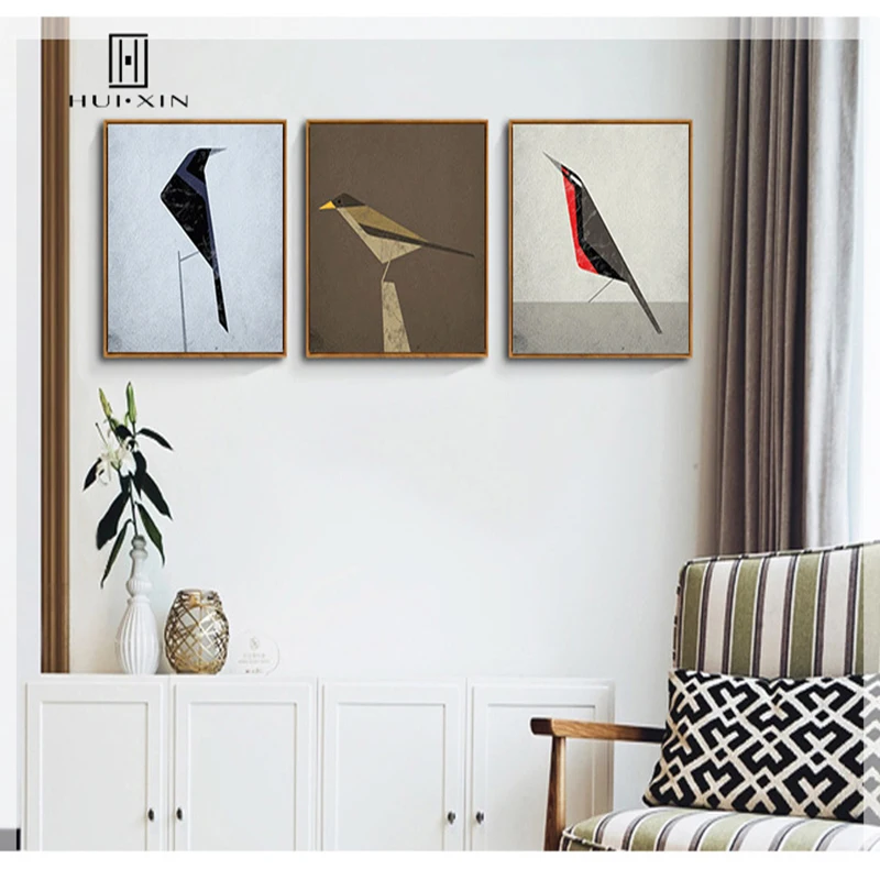 

Paper Cutting Feature Bird With Unique Geometric Beauty Nature Element Modern Minimalism HD Oil Canvas Printing Mural Wall Decor