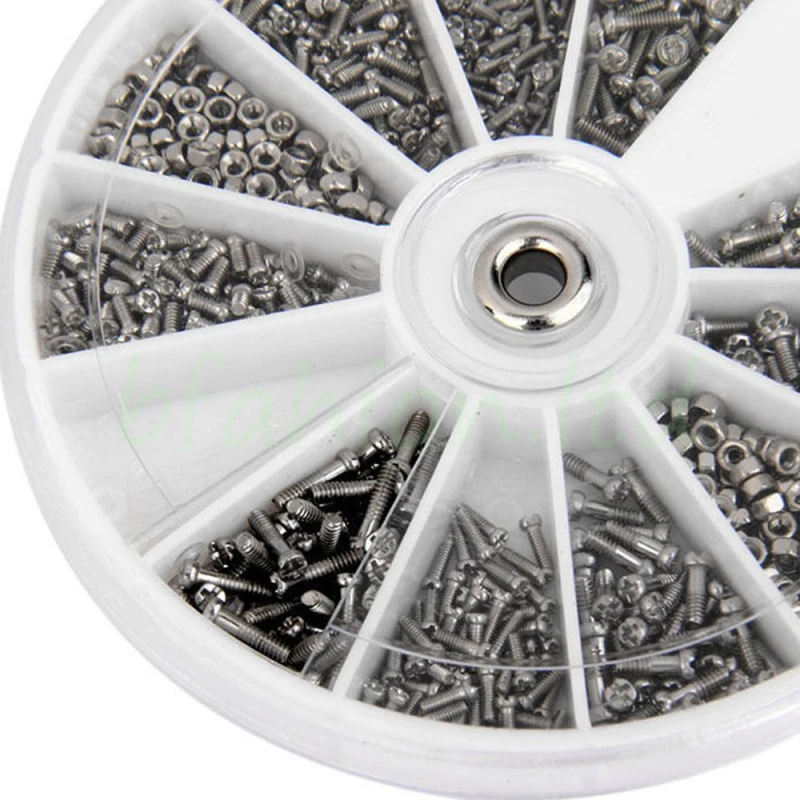

1000PCM Screw & Nut Assortment Repair Kit For Eyeglass optician And a screwdriver