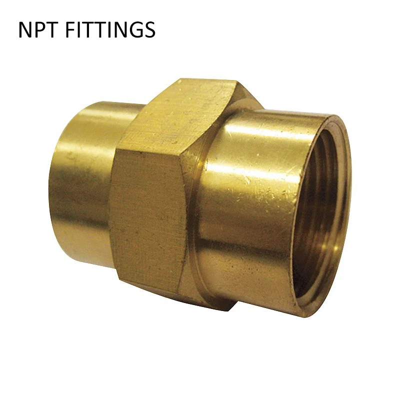 Factory Direct Brass Pipe Fitting 3/8" Female NPT Couplings Water Union