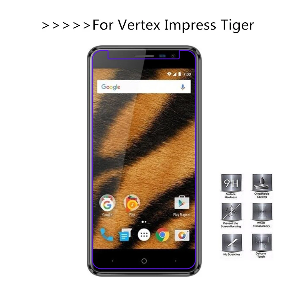 Закаленное стекло для Vertex Impress Tiger защита экрана 9H 2.5D Защитное телефона Glass |