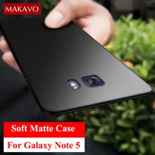 MAKAVO для samsung Galaxy Note 5 чехол 360 Защита Мягкая силиконовая матовая задняя крышка для Galaxy Note 5 Note5 чехол для телефона s