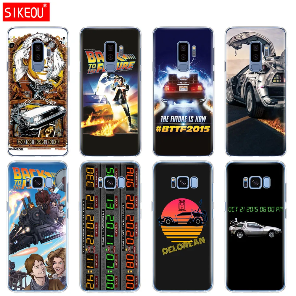 Силиконовый чехол для Samsung Galaxy S9 S8 S7 S6 edge S5 S4 S3 PLUS телефона Delorean Назад в будущее
