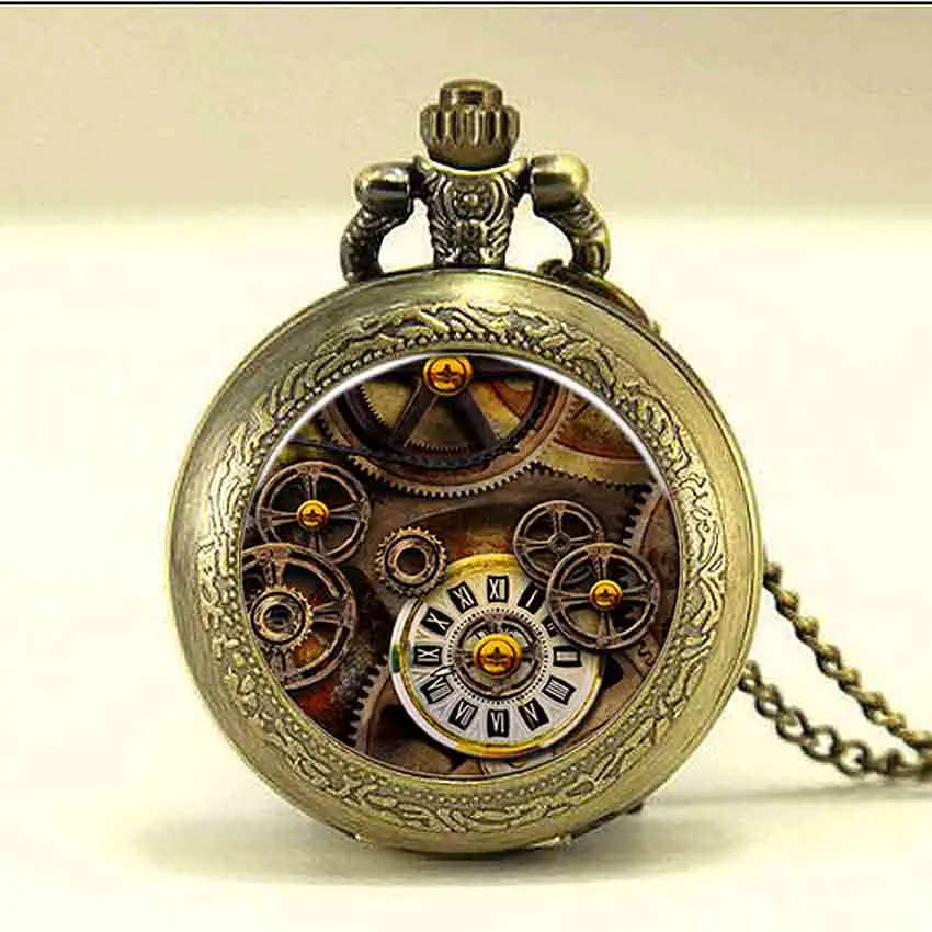 

Steampunk Alice in wonderland watch of Life time quartz Pendant Womens Necklace Dr who 1pcs/lot mens charms pocket watch 2017