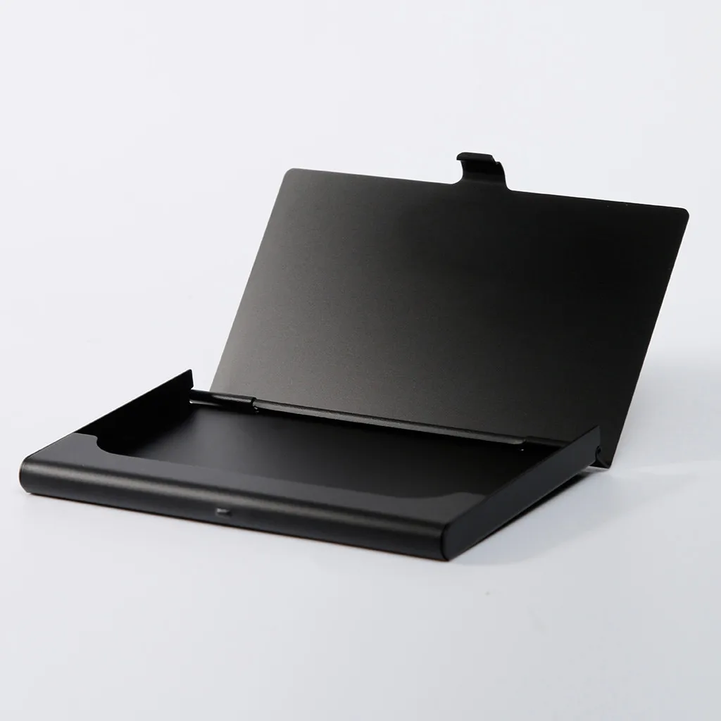 

New Creative Holder Metal Leather Case Cover ID Credit Business Doka Pack Card Case Wallet Solid Color Unique Design
