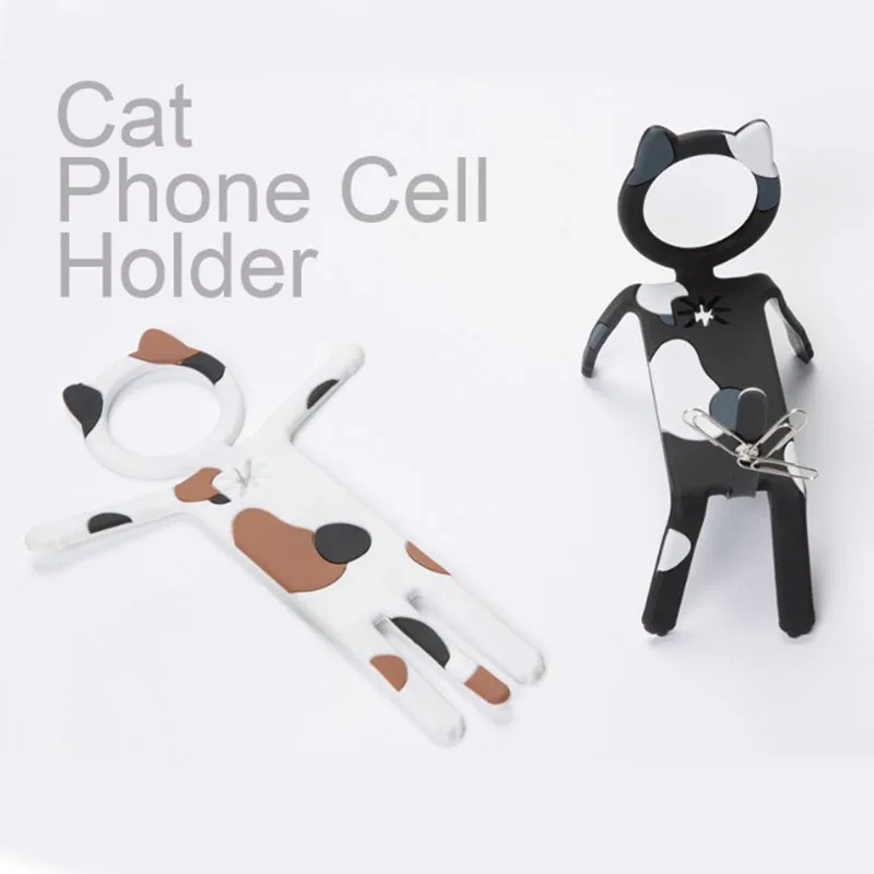 

1PCS Cute Cat Fridge Magnet Multifunctional Changeable Bracket For Refrigerator Message Sticker&Mobile Phone Holder&Hook Up