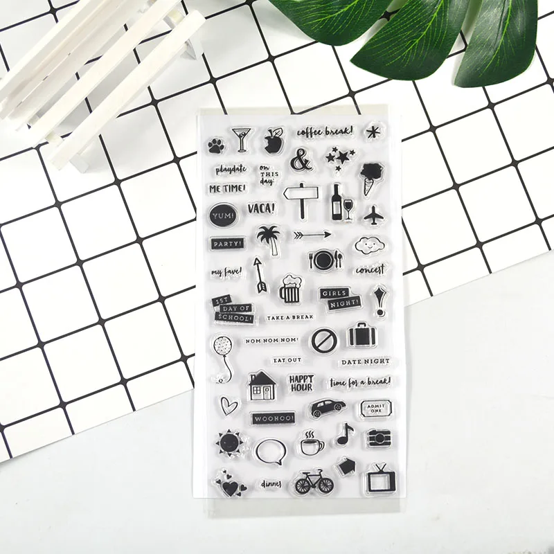 

Life symbol Transparent Clear Stamp for Scrapbooking Transparent Silicone Rubber DIY Photo Album Decor