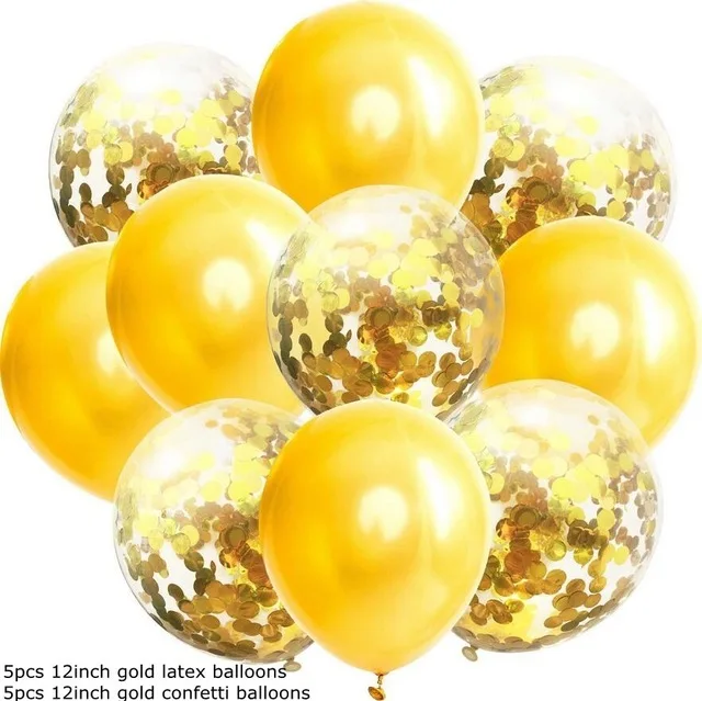10 шт. 12 дюймов металлические цвета латексные воздушные шары конфетти воздушные шары надувные шары для дня рождения Свадебный шар поставки - Цвет: 10pcs