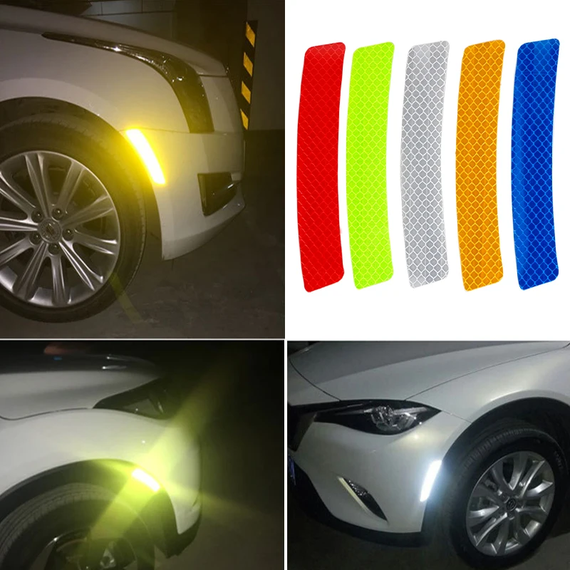 

2pcs Car Wheel eyebrow Reflective warning stickers waterproof decorative stickers for Hyundai ix35 iX45 iX25 i30 Accessories