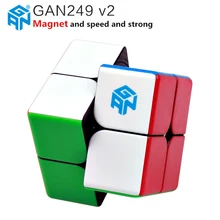 Gan249 V2 M 2x2x2 магнитные магические кубики Stickerless GAN 249 Карманный куб профессиональные магниты головоломка скоростной куб игрушки Gans