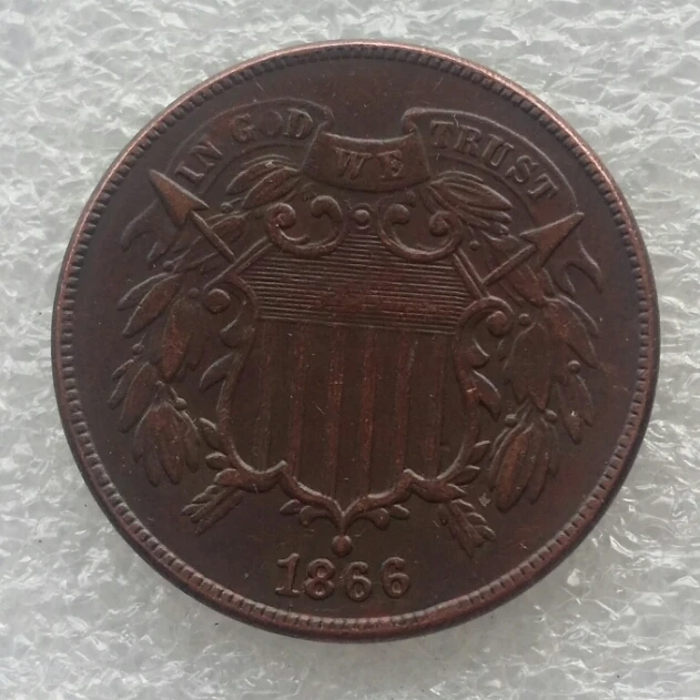

US 1866 Two cents Copy Coin