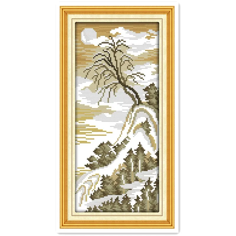 

Moonlight (1) kit mezzo punto Embroidery Cross Sets dmc embroidery floss Chinese Counted Cross Stitch Patterns Kits Home Decor
