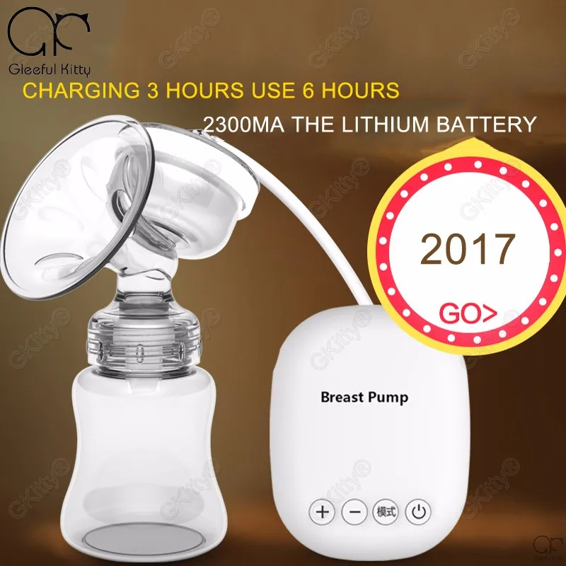 best electric pump Gleeful kitty breast pumps Intelligent Powerful Suction Natural frequency conversion USB electric breast pump with bottle intelligent rh228 automatic double breast pump