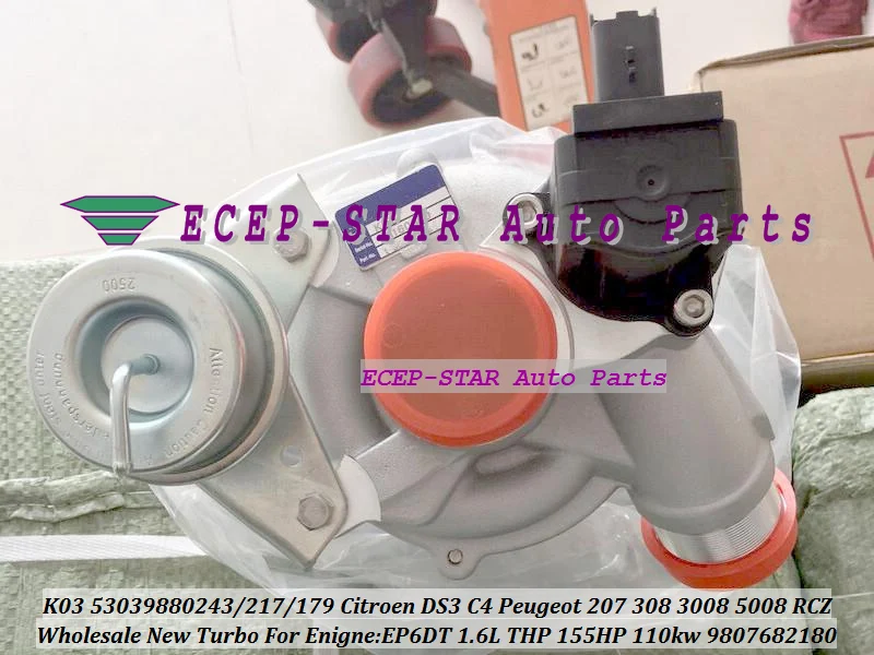 TURBO K03 53039880243 53039880217 53039880179 9807682180 For Citroen DS3 C4 For Peugeot 207 308 3008 5008 RCZ EP6DT 1.6L THP (3)
