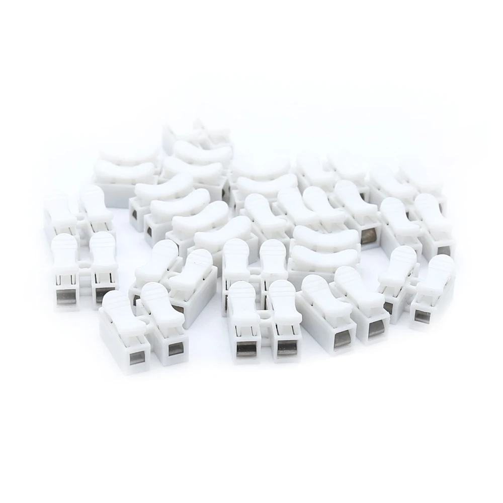 

100Pcs 2 pin push quick cable connector terminal Wiring Terminal 10A 220V