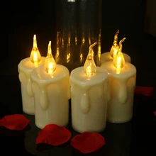 6 шт. 118 мм беспламенная Светодиодная свеча, Мерцающая Свеча для украшения дома и свадьбы