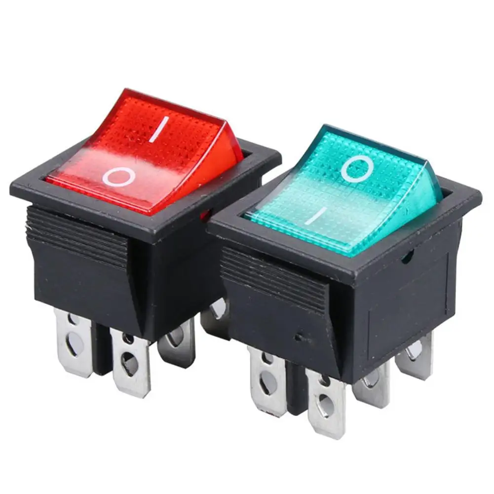 

125/220/250V 6 Pin Boat LED Light On/Off Electric Power Toggle Rocker Switch