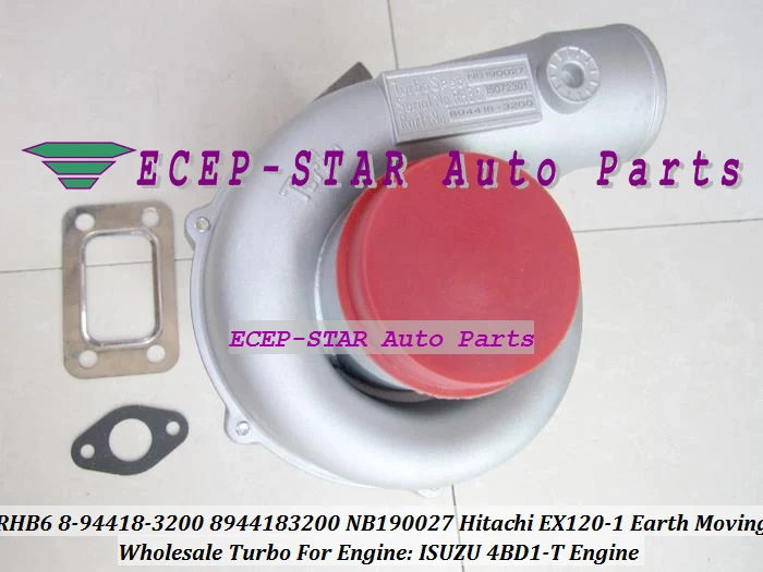 RHB6 894418-3200 8944183200 Turbo Turbine Turbocharger For HITACHI EX120-1 Engine ISUZU 4BD1 4BD1-T with gaskets (2)