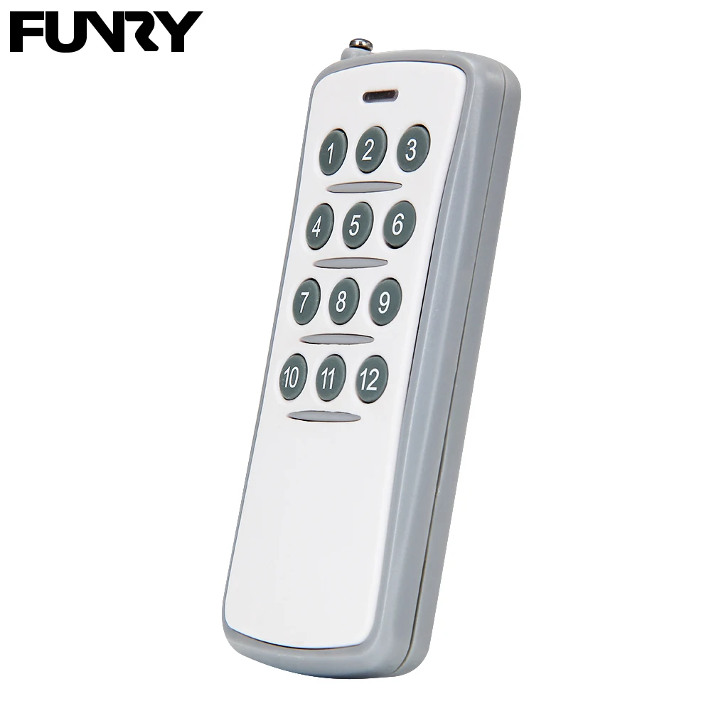 Funry Беспроводной Smart Remote Управление 12 кнопок настенный выключатель света аксессуары RF433 МГц 20 м DC 12 В/ 23A несколько Управление