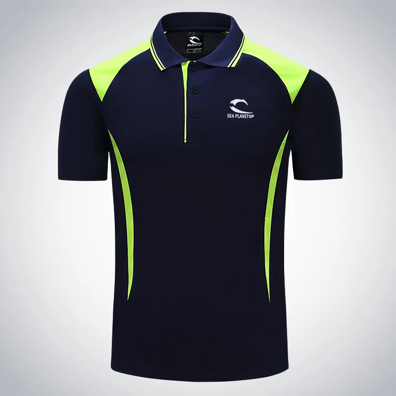 

Mar PLANETSP nuevo 2019 marca sólido cuello polo Camisa Casual hombres verano manga corta Camisa Polo ajustado camisa de los hom